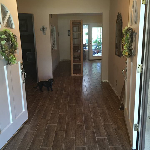 A Picture of Faux Wood Flooring.
