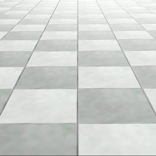 A Picture of Gray and White Floor Tiles.